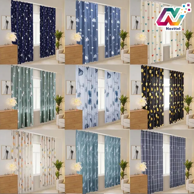 Hanging-ring cartoon curtain